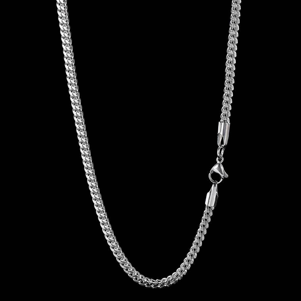 1 Piece Hip-hop Solid Color Stainless Steel Plating Necklace