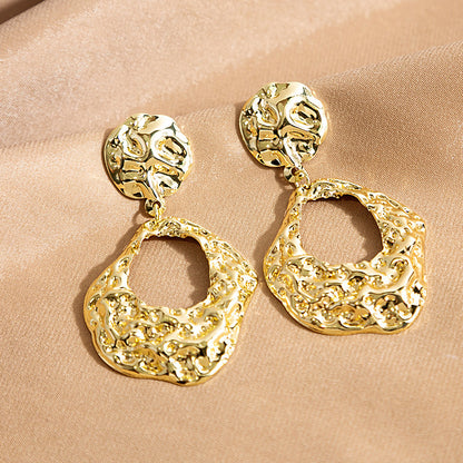 1 Pair Simple Style Flower Alloy Patchwork Inlay Rhinestones Earrings