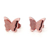 1 Pair Simple Style Butterfly Stainless Steel Plating Ear Studs