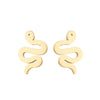 1 Pair Simple Style Snake Stainless Steel Plating Ear Studs