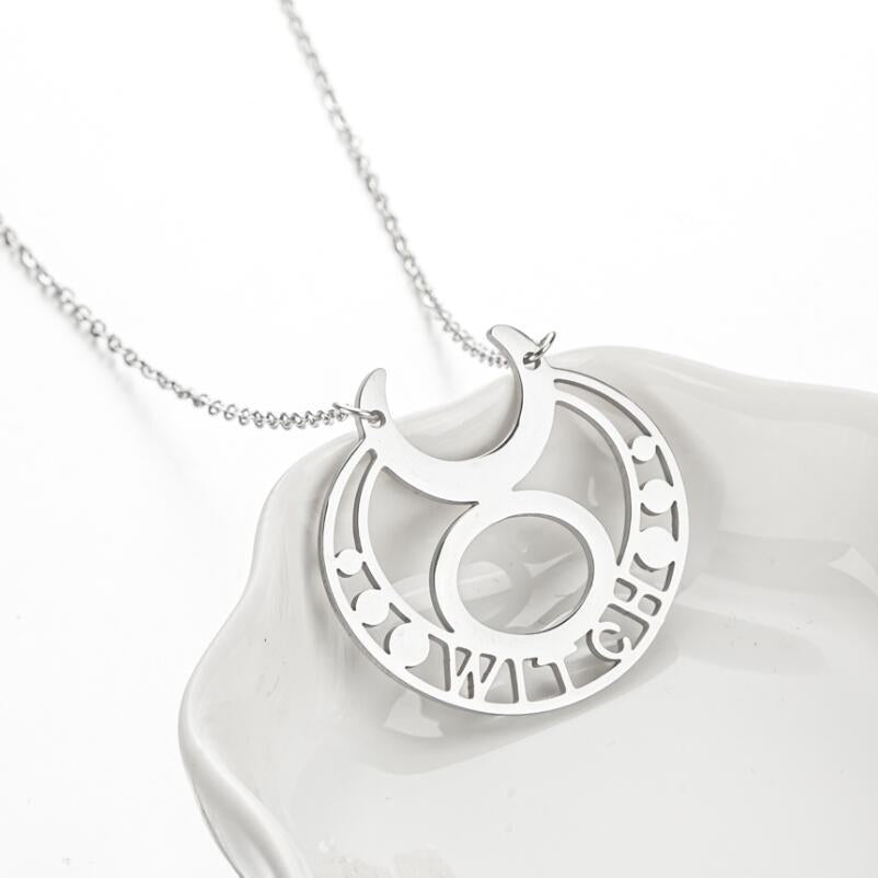 Retro Heart Shape Stainless Steel Titanium Steel Irregular Plating Necklace