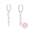 1 Pair Elegant Geometric Pearl Sterling Silver Drop Earrings