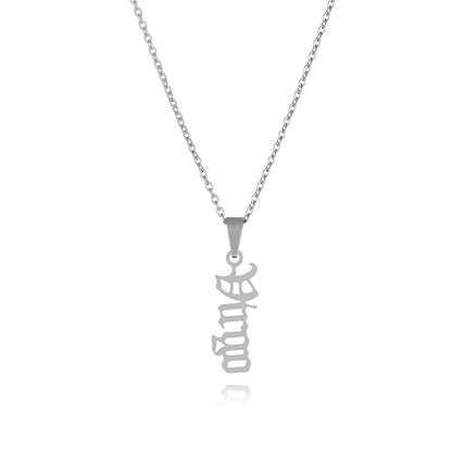 1 Piece Fashion Letter Stainless Steel Plating Pendant Necklace