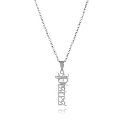 1 Piece Fashion Letter Stainless Steel Plating Pendant Necklace