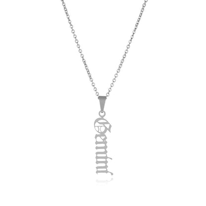 1 Piece Fashion Letter Stainless Steel Plating Pendant Necklace