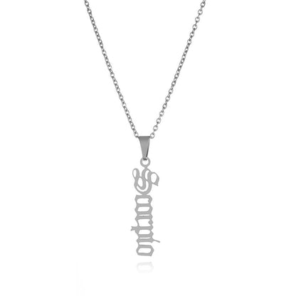 1 Piece Fashion Letter Stainless Steel Plating Pendant Necklace