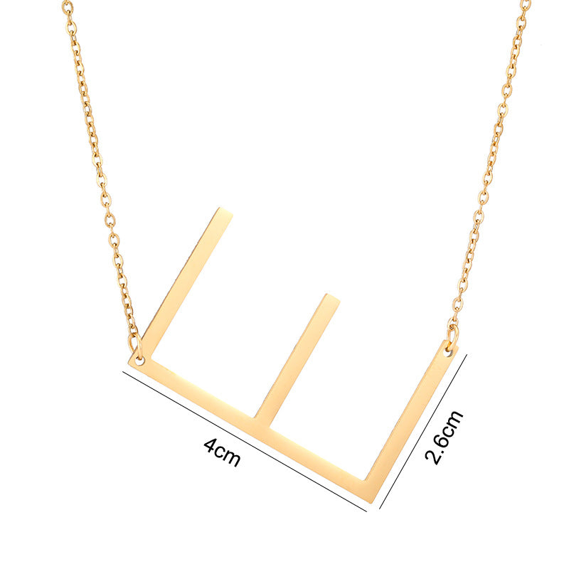 Simple Style Letter Stainless Steel Titanium Steel Plating Necklace