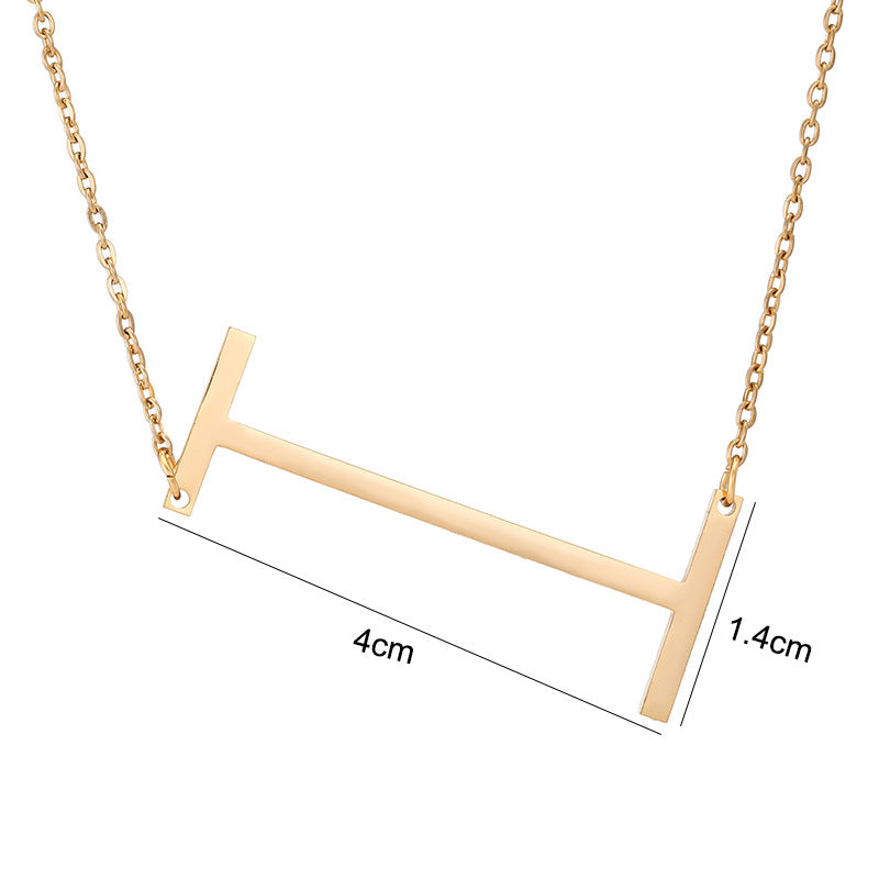 Simple Style Letter Stainless Steel Titanium Steel Plating Necklace