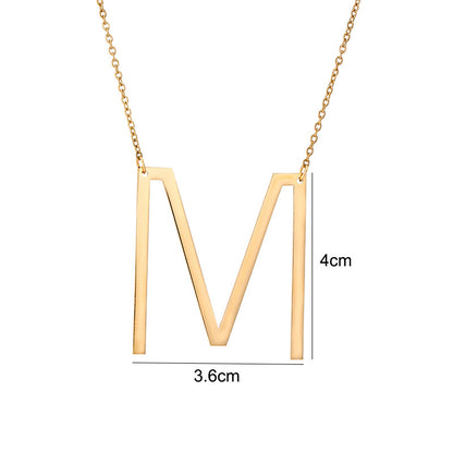 Simple Style Letter Stainless Steel Titanium Steel Plating Necklace