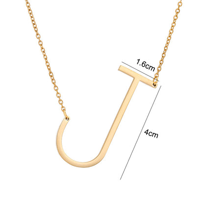 Simple Style Letter Stainless Steel Titanium Steel Plating Necklace