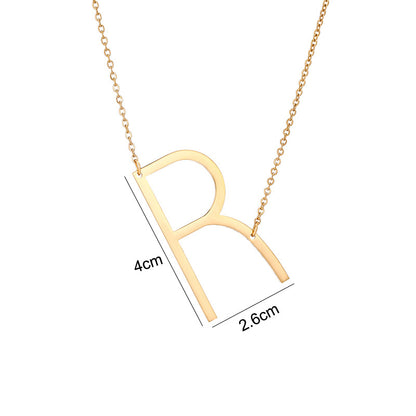 Simple Style Letter Stainless Steel Titanium Steel Plating Necklace