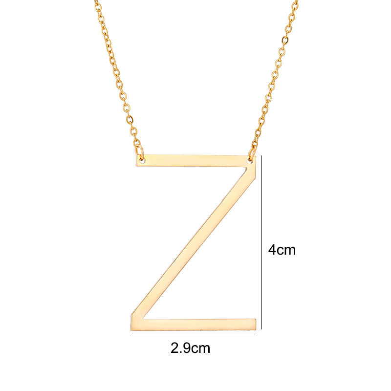 Simple Style Letter Stainless Steel Titanium Steel Plating Necklace