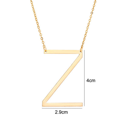 Simple Style Letter Stainless Steel Titanium Steel Plating Necklace