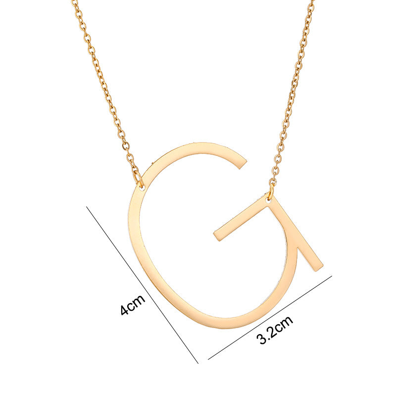 Simple Style Letter Stainless Steel Titanium Steel Plating Necklace