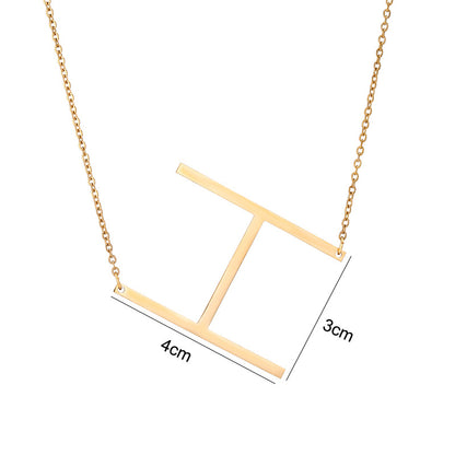 Simple Style Letter Stainless Steel Titanium Steel Plating Necklace