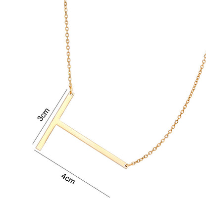 Simple Style Letter Stainless Steel Titanium Steel Plating Necklace