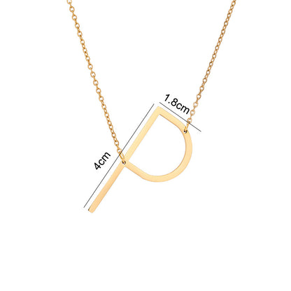 Simple Style Letter Stainless Steel Titanium Steel Plating Necklace