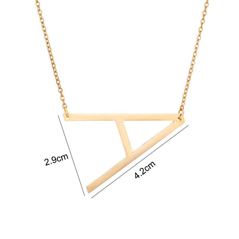 Simple Style Letter Stainless Steel Titanium Steel Plating Necklace