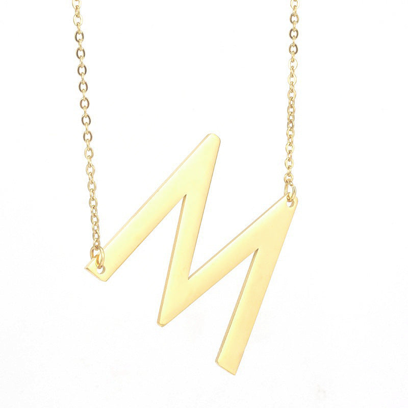 1 Piece Fashion Letter Stainless Steel Plating Necklace