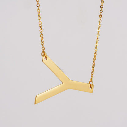 1 Piece Fashion Letter Stainless Steel Plating Necklace