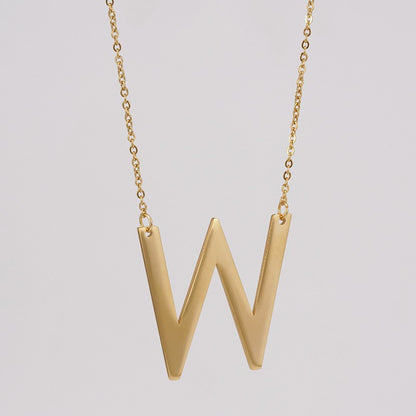 1 Piece Fashion Letter Stainless Steel Plating Necklace