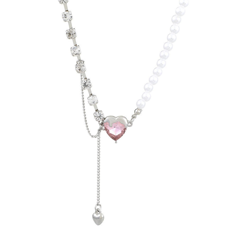 1 Piece Sweet Heart Shape Alloy Plating Artificial Rhinestones Women's Necklace