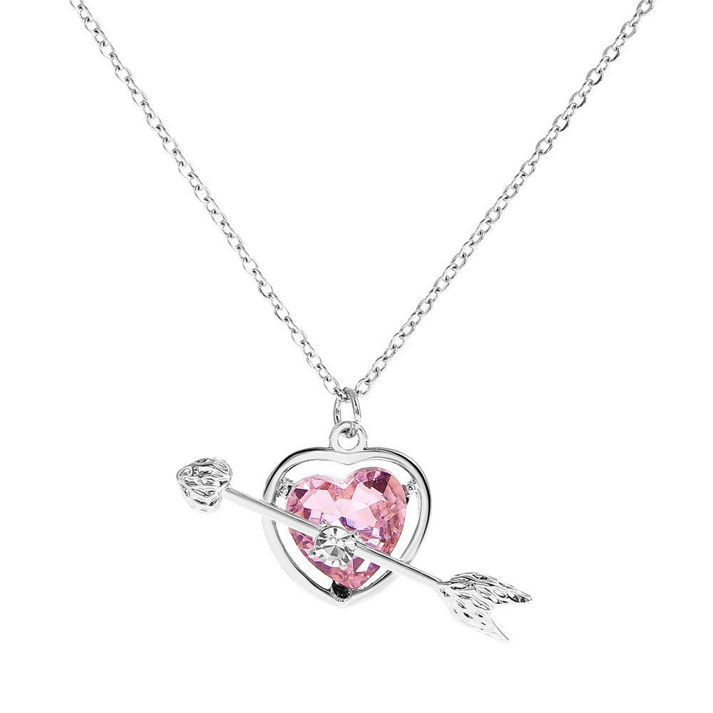 1 Piece Sweet Heart Shape Alloy Plating Artificial Rhinestones Women's Necklace