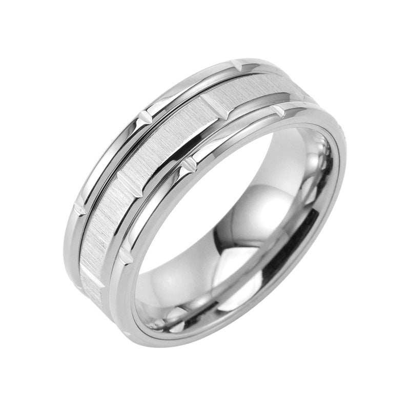 1 Piece Simple Style Circle Solid Color Stainless Steel Polishing Plating Rings