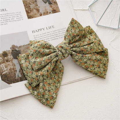 Simple Style Bow Knot Cloth Floral Hair Clip 1 Piece
