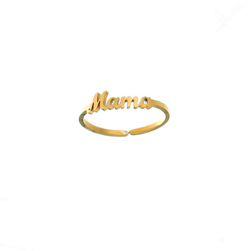 Mama Letter Titanium Steel Plating Bracelets