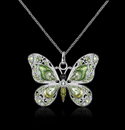 1 Piece Cartoon Style Butterfly Alloy Inlay Rhinestones Women's Necklace