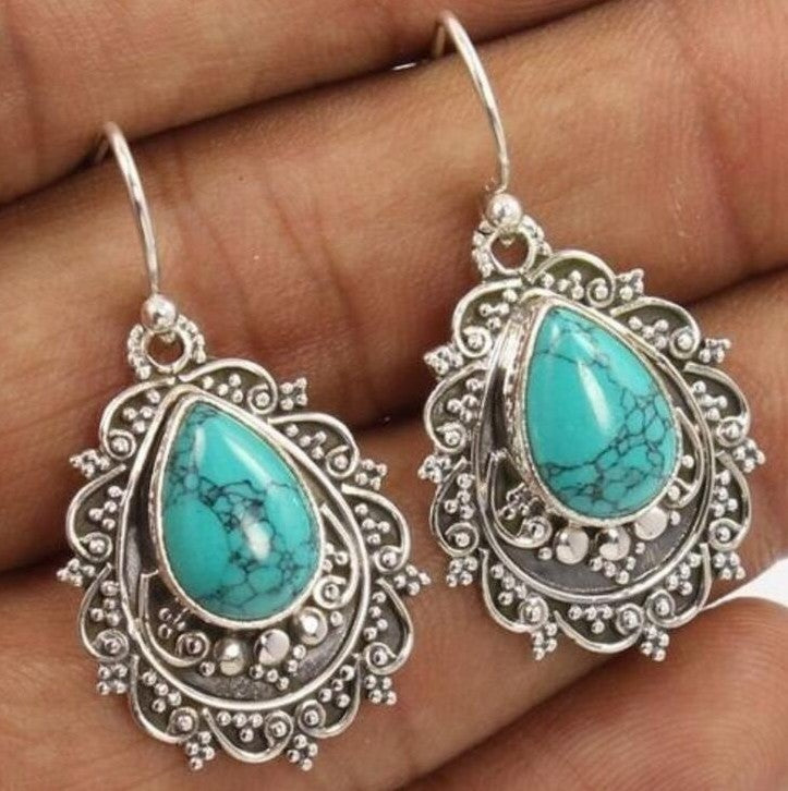 1 Pair Fashion Round Inlay Alloy Zircon Earrings