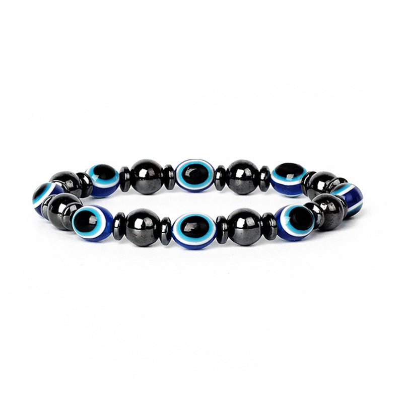 1 Piece Fashion Devil's Eye Natural Stone Beaded Inlay Bracelets