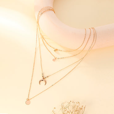 1 Piece Fashion Moon Alloy Plating Women's Layered Necklaces