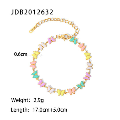 1 Piece Fashion Butterfly Stainless Steel Plating Bracelets