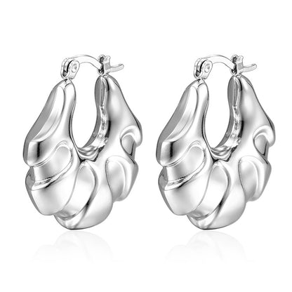 1 Pair Fashion Geometric Stainless Steel Plating Earrings