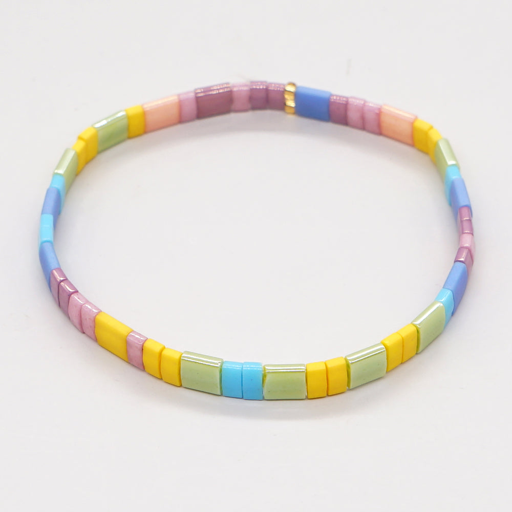 1 Piece Fashion Geometric Glass Beaded Unisex Bracelets