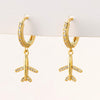 1 Pair Fashion Geometric Plating Copper Zircon Drop Earrings