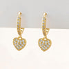 1 Pair Fashion Geometric Plating Copper Zircon Drop Earrings