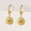 1 Pair Fashion Geometric Plating Copper Zircon Drop Earrings