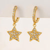 1 Pair Fashion Geometric Plating Copper Zircon Drop Earrings