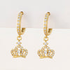 1 Pair Fashion Geometric Plating Copper Zircon Drop Earrings