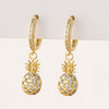 1 Pair Fashion Geometric Plating Copper Zircon Drop Earrings