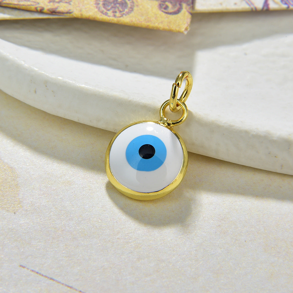 Fashion Devil's Eye Copper Enamel Pendant Necklace