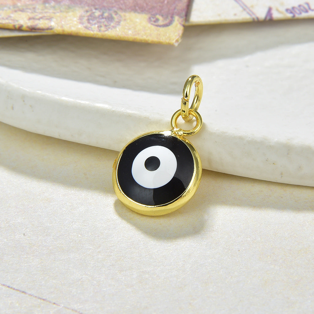 Fashion Devil's Eye Copper Enamel Pendant Necklace