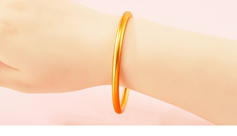 1 Piece Simple Style Solid Color Copper Plating Bangle