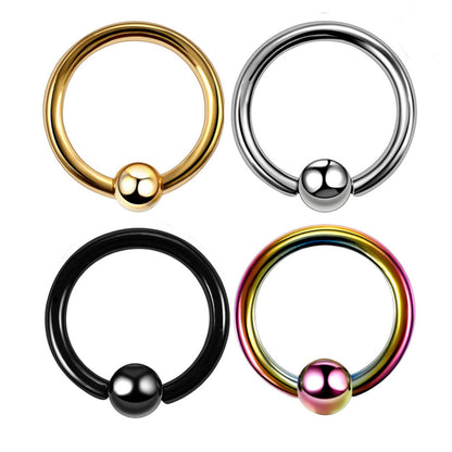 4 Pieces Fashion Geometric Stainless Steel Plating Eyebrow Nails Tongue Nail Nose Ring