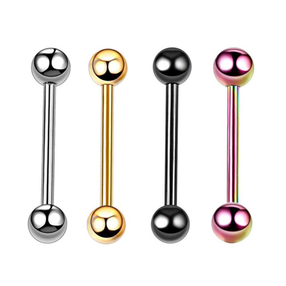 4 Pieces Fashion Geometric Stainless Steel Plating Eyebrow Nails Tongue Nail Nose Ring