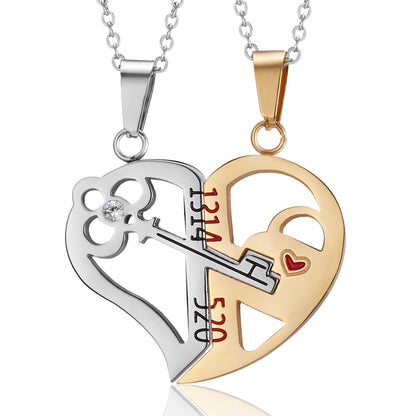 Fashion Heart Shape Stainless Steel Plating Pendant Necklace