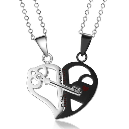 Fashion Heart Shape Stainless Steel Plating Pendant Necklace